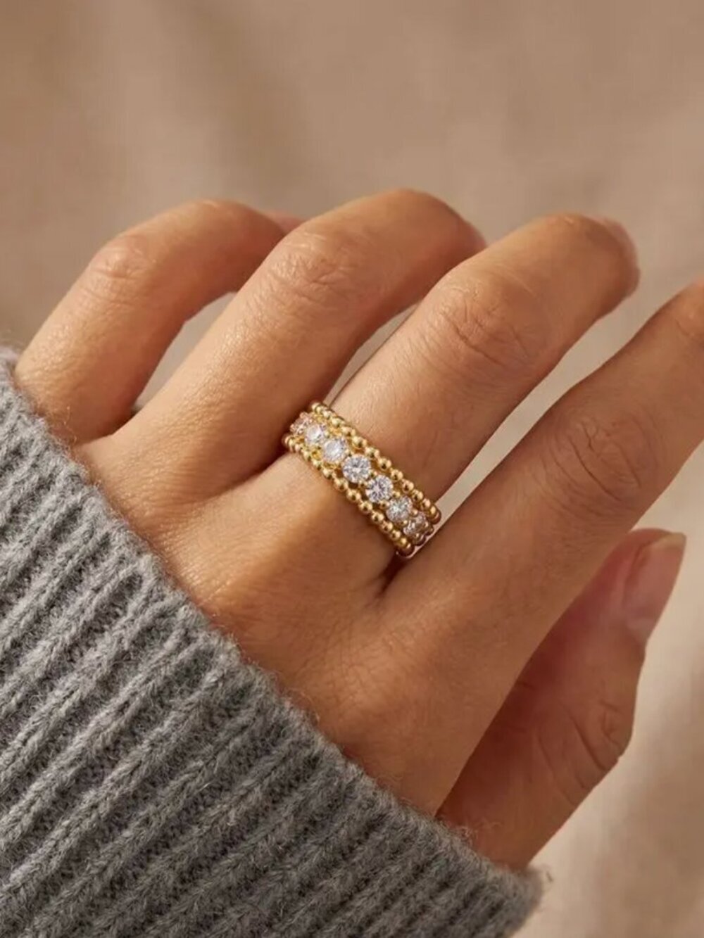 NEW 18k Yellow Gold Diamond Eternity Ring Band